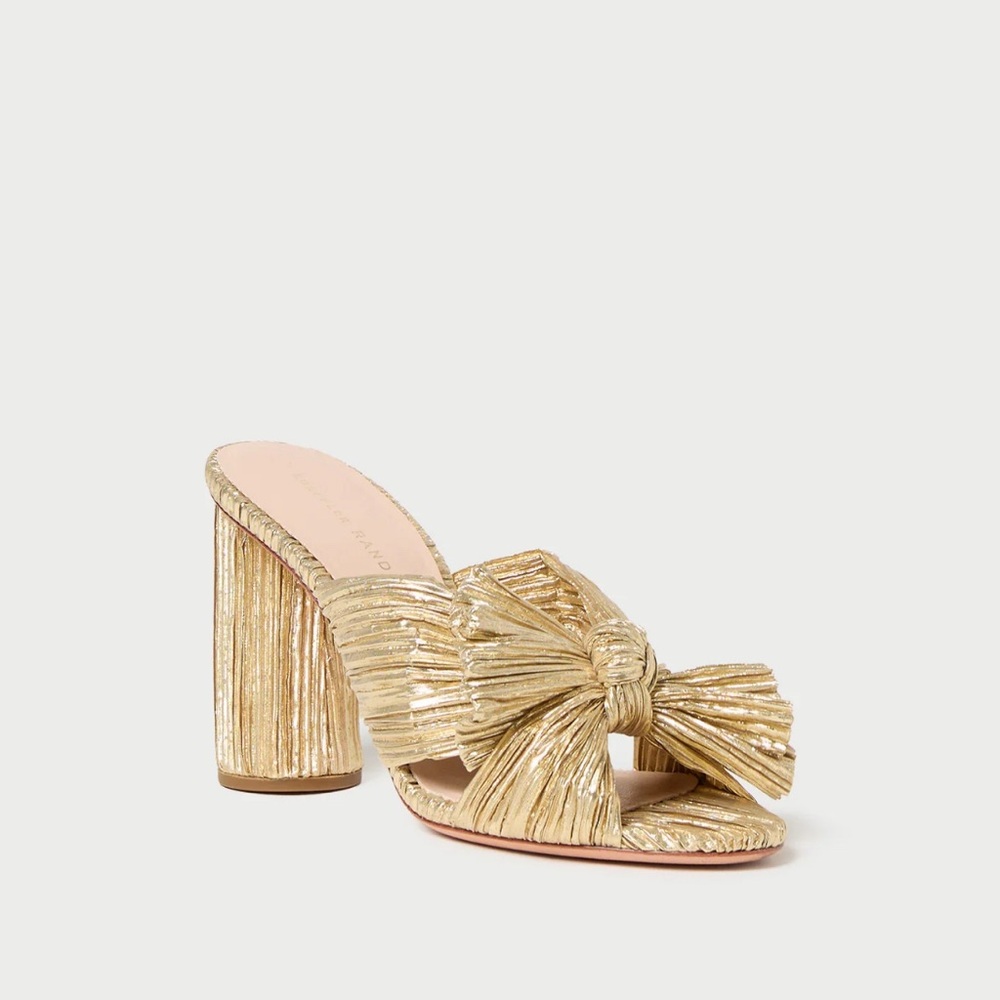 Loeffler Randall Penny Heel, Gold Bow